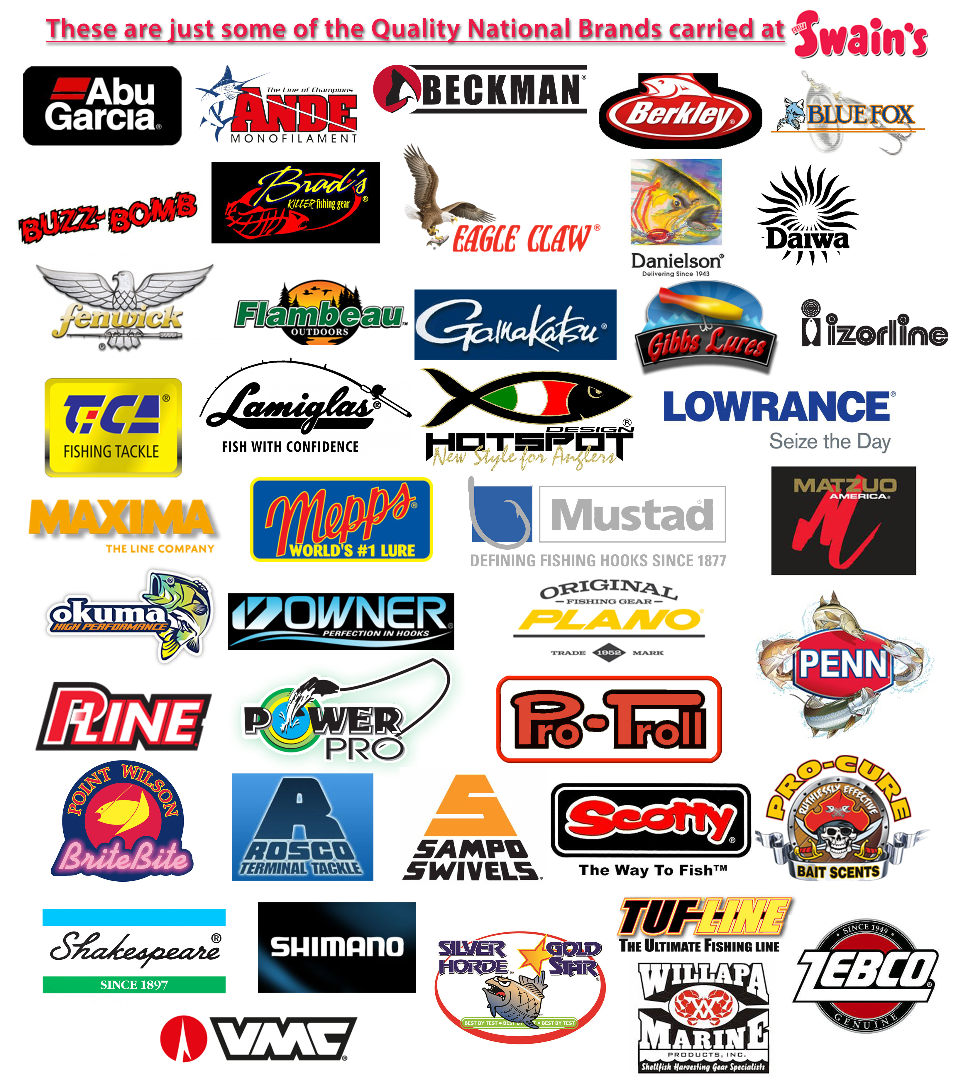 Fishing Tackle Company Logos